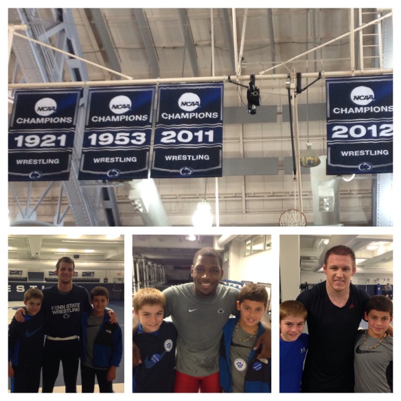 With Penn State national champion wrestlers David Taylor, Ed Ruth and Olympic Gold Medalist Jake Varner