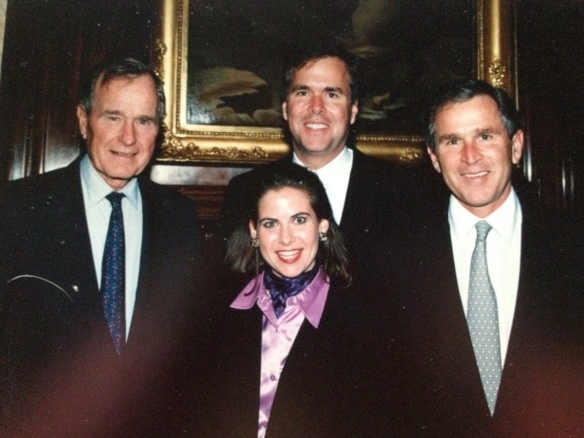 With former President George HW Bush, then Florida Governor Jeb Bush and then Governor George W. Bush
