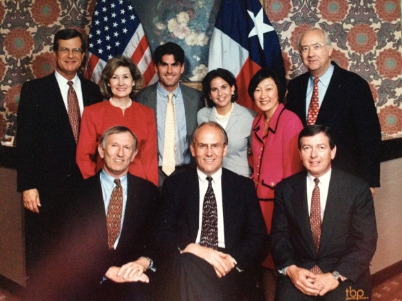 With Texas Senators Phil Gramm and Kay Bailey Hutchison and the Singing Senators. Have you see the House of Cards episode where Congressman Underwood sings with his old college buddies? Think maybe idea came from the real-life Singing Senators.