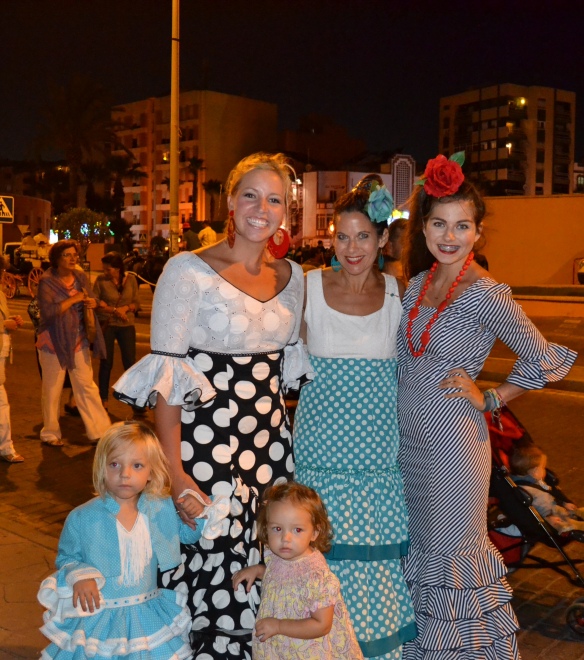 All the girls ready for the Feria in La Linea, Spain.