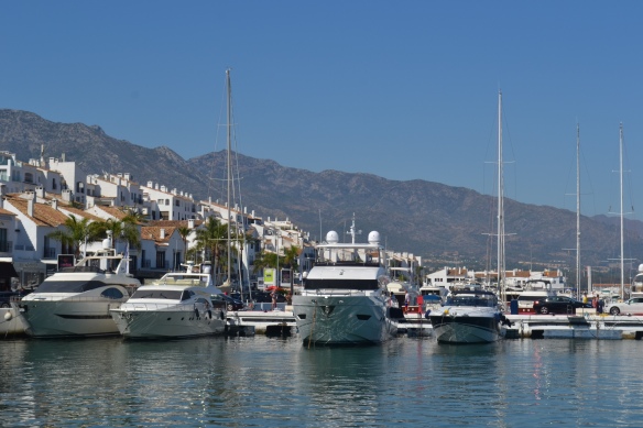 Lunched in Puerto Banus where $20million + yachts of the wealthiest Europeans lined the dock.